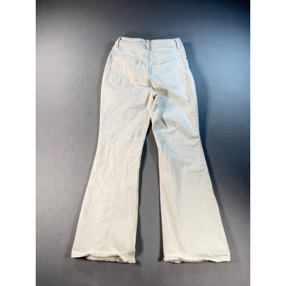 Abercrombie & Fitch Curve Love The Vintage Flare High Rise Jeans Cream 26 2S - Picture 2 of 9